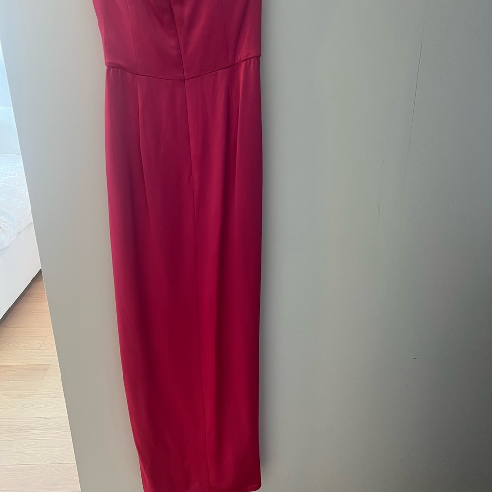 Sau Lee Pink Ruched Strapless Gown for Wedding Guest - Picture 8 of 9
